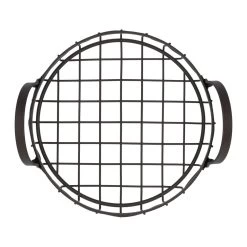 QUVIO Mand Met Handvaten Rond - Metaal - Bruin 9 QUVIO Mand Met Handvaten Rond - Metaal - Bruin -Beroemde Servies Winkel 1000071570 0103