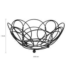 QUIVO Fruitschaal Metaal Rond - Zwart -Beroemde Servies Winkel 1000071574 0102
