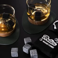 Aretica Whiskey Glas Met Houten Onderzetter - Bruin -Beroemde Servies Winkel 1000071591 0101