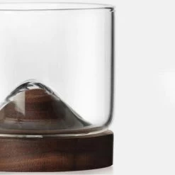 Aretica Whiskey Glas Met Houten Onderzetter - Bruin -Beroemde Servies Winkel 1000071591 0102