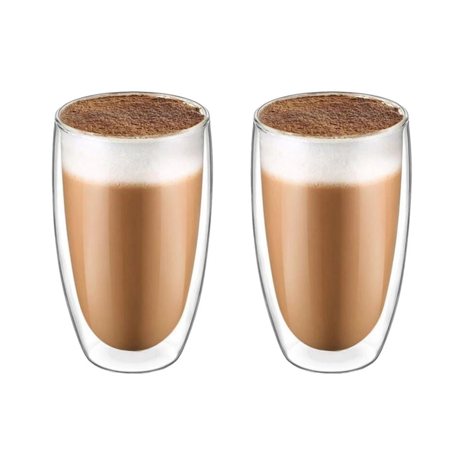 Krumble Latte Macchiato Glas Dubbelwandig 400ml - Set Van 2 3 Krumble Latte Macchiato Glas Dubbelwandig 400ml - Set Van 2