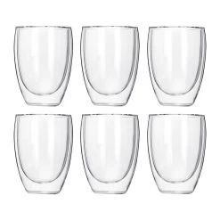 Krumble Koffie Glas Dubbelwandig 300ml - Set Van 6