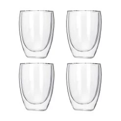 Krumble Koffie Glas Dubbelwandig 300ml - Set Van 4