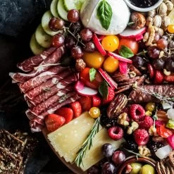 Krumble Serveerplank Rond - M - Hout En Leisteen -Beroemde Servies Winkel 1000074025 0101