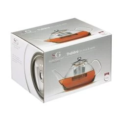 Secret De Gourmet - Theepot - Glas/rvs - Met Filter - 1300 Ml -Beroemde Servies Winkel 1000074738 0102
