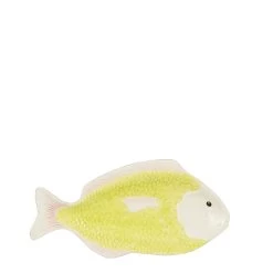 Mica Decorations Bord Vis - L29 X B14 X H2 Cm - Keramiek - Lichtgroen