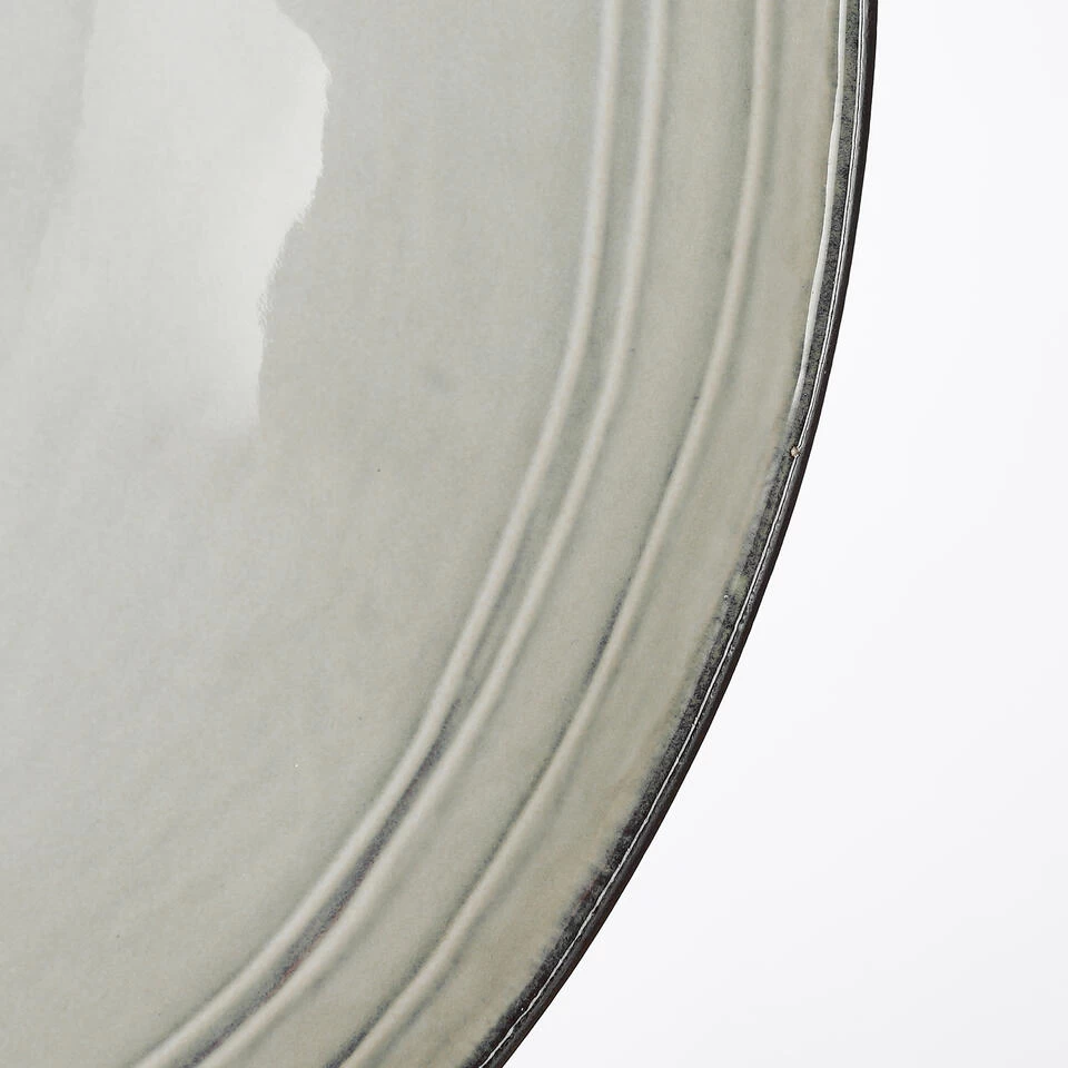 Mica Decorations Tabo Schaal - H7,5 X Ø23,5 Cm - Grijs 4 Mica Decorations Tabo Schaal - H7,5 X Ø23,5 Cm - Grijs - Afbeelding 2