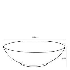 Mica Decorations Tabo Schaal - H9 X Ø30,5 Cm - Wit -Beroemde Servies Winkel 1000077199 0103