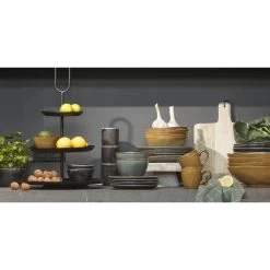 Mica Decorations Tabo Schaal - H7,5 X Ø23,5 Cm - Oker -Beroemde Servies Winkel 1000077201 0103