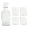 Orange85 Whisky Karaf Met 4 Glazen 5- Delig Transparant 900/230 Ml Glas Set -Beroemde Servies Winkel 1000077206