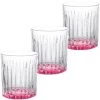 Vivalto - Drinkglazen Exotic Collection Set 6x Op Roze Base 330 Ml -Beroemde Servies Winkel 1000077227