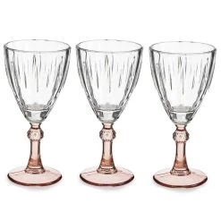 Vivalto - Wijnglazen Exotic Collection Set 6x Op Brons Voet 275 Ml