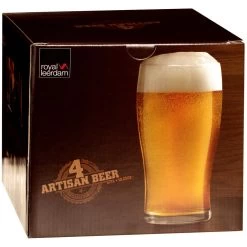 Secret De Gourmet Bierglazen Groot - 4 Stuks - Transparant - 570 Ml - 16 Cm -Beroemde Servies Winkel 1000077248 0102