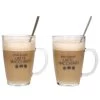 Excellent Houseware Latte Macchiato - 2 St - Glazen Incl. Lepels - 300 Ml