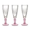 Vivalto - Champagneglazen Exotic Collection Set 6x Op Roze Voet 170 Ml -Beroemde Servies Winkel 1000077255