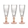 Vivalto - Champagneglazen Exotic Collection Set 6x Op Oranje Voet 170ml -Beroemde Servies Winkel 1000077257