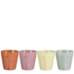 Mica Decorations Rico Beker - Set Van 4 - 330 Ml - Meerkleurig