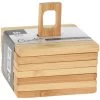 Excellent Houseware - Onderzetters Voor Glazen - 6st - Bamboo - 9x9 Cm 1 Excellent Houseware - Onderzetters Voor Glazen - 6st - Bamboo - 9x9 Cm -Beroemde Servies Winkel 1000079458
