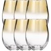 5five Tumbler Glazen - 6 Stuks - Gouden Rand - 540 Ml