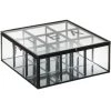 Atmos Fera Theedoos - Industrieel Zwart - 9-vaks - Metaal - 18 X 17 Cm -Beroemde Servies Winkel 1000082320