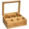 Secret De Gourmet Theedoos - 6-vaks - Bamboe Hout - 22 X 15 Cm 1 Secret De Gourmet Theedoos - 6-vaks - Bamboe Hout - 22 X 15 Cm -Beroemde Servies Winkel 1000082321