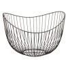 Cepewa Fruitmand - Metaal - Zwart - Rond - 31 X 21 X 29 Cm