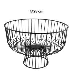 Orange85 Fruitmand Fruitschaal Zwart Metaal 28cm -Beroemde Servies Winkel 1000083468 0111