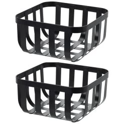 Excellent Houseware Fruitmand - Metaal - Zwart - 20 X 20 Cm