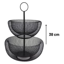 Orange85 Fruitschaal Zwart Etagere Fruitmand 2 Lagen -Beroemde Servies Winkel 1000083473 0101