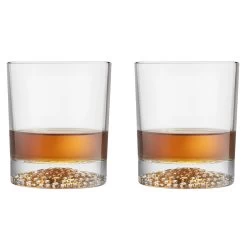 Whisky Tumbler Glazen - 4x - Artisan Serie - Transparant - 290 Ml