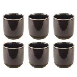 OTIX Espresso Kopjes Set Van 6 100 Ml Zwart
