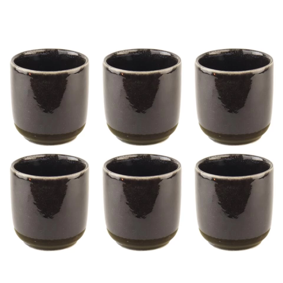 OTIX Espresso Kopjes Set Van 6 100 Ml Zwart 3 OTIX Espresso Kopjes Set Van 6 100 Ml Zwart