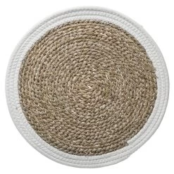 Secret De Gourmet Placemat - Zeegras Wit - Rond - 39 Cm