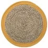 Secret De Gourmet Placemat - Zeegras Geel - Rond - 39 Cm -Beroemde Servies Winkel 1000085462