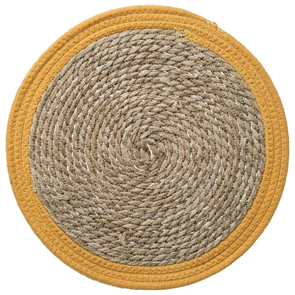 Secret De Gourmet Placemat - Zeegras Geel - Rond - 39 Cm 3 Secret De Gourmet Placemat - Zeegras Geel - Rond - 39 Cm