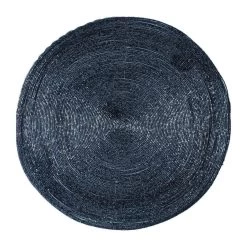 Secret De Gourmet Placemat - Kralen Blauw - Rond - 35 Cm