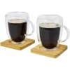 Seasons Dubbelwandige Koffieglazen 350 Ml - 2 St - Incl. Onderzetters -Beroemde Servies Winkel 1000086096