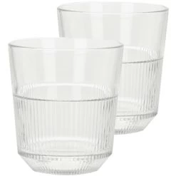 Excellent Houseware Whisky Glazen - 4x - Transparant - 270 Ml - 8x8cm