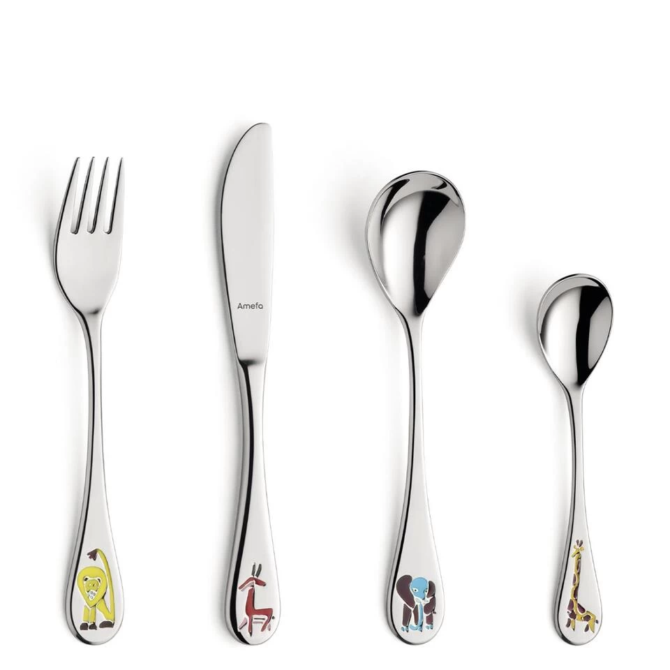 Amefa Safari - 4-delige Kinderbestekset 3 Amefa Safari - 4-delige Kinderbestekset