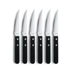 Amefa Pizza - 6 Steakmessen - Zwart