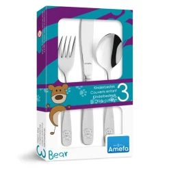 Amefa Bear - 3-delige Kinderbestekset -Beroemde Servies Winkel 1000087325 0102