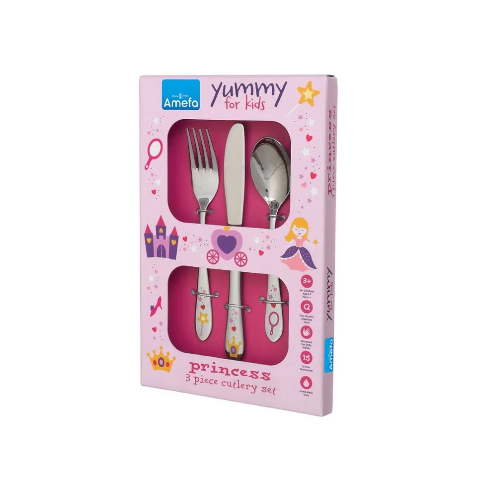 Amefa Princess - 3-delige Kinderbestekset 5 Amefa Princess - 3-delige Kinderbestekset - Afbeelding 3