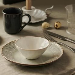 Dutch Rose Giftset 4 Borden 21,5 Cm Creme -Beroemde Servies Winkel 1000087485 0103