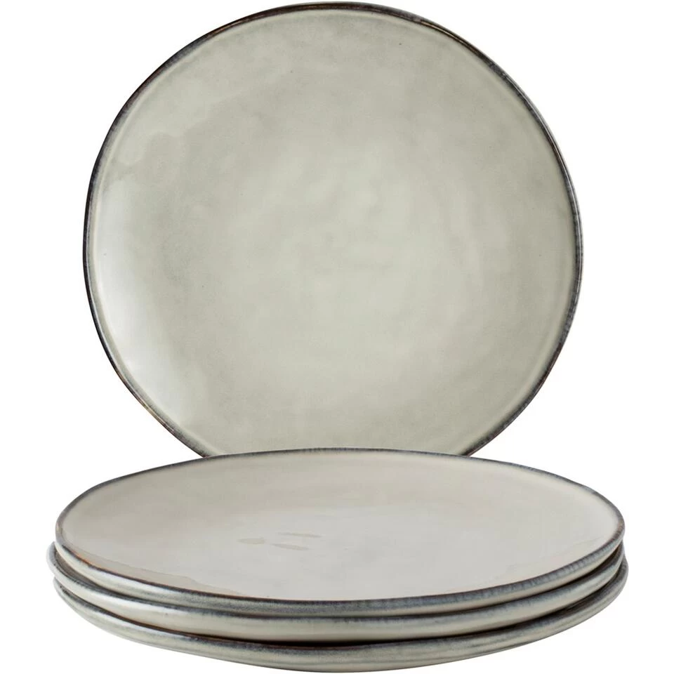 Dutch Rose Giftset 4 Borden 26,5 Cm Creme 4 Dutch Rose Giftset 4 Borden 26,5 Cm Creme - Afbeelding 2