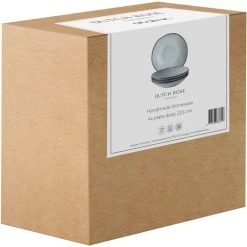 Dutch Rose Giftset 4 Borden Diep 23,5 Cm Blauw -Beroemde Servies Winkel 1000087490 0102