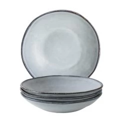 Dutch Rose Giftset 4 Borden Diep 23,5 Cm Blauw