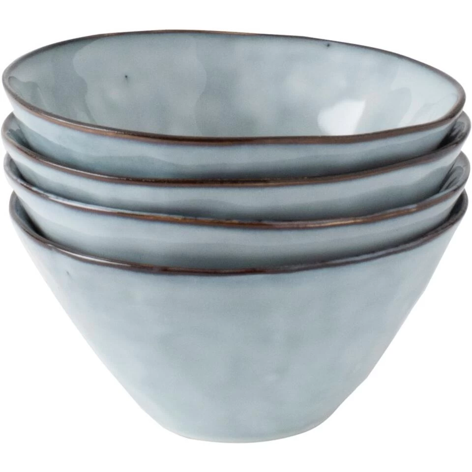 Dutch Rose Giftset 4 Kommen 14 Cm Blauw 4 Dutch Rose Giftset 4 Kommen 14 Cm Blauw - Afbeelding 2