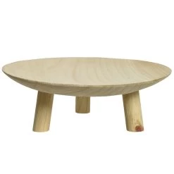 Decoris Fruitschaal Op Voet - Hout - 30 X 10 Cm