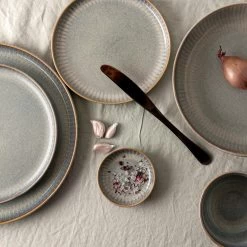 Dutch Rose Sapphire Bord 28 Grijs -Beroemde Servies Winkel 1000087946 0104