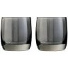 Luminarc Whisky Tumbler Glazen - 4x - Transparant Zwart - 300 Ml -Beroemde Servies Winkel 1000088605